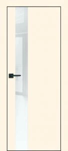 Межкомнатная дверь PX-10 черная кромка с 4-х ст. Дуб скай белый