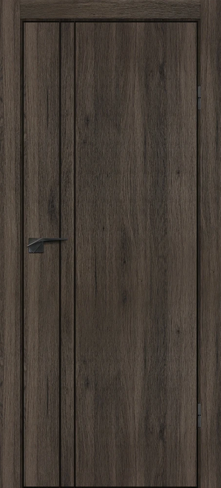 Фото Межкомнатная дверь P-20  черный молдинг PET,  кромка ABS черная c 4-х ст. Дуб темный