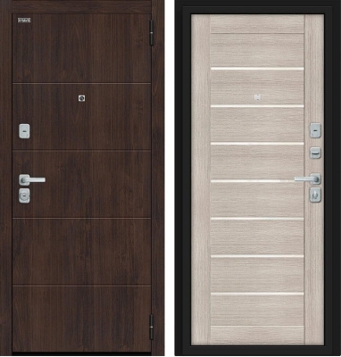 Дверь Браво Прайм/BChrome Almon/Cappuccino Melinga